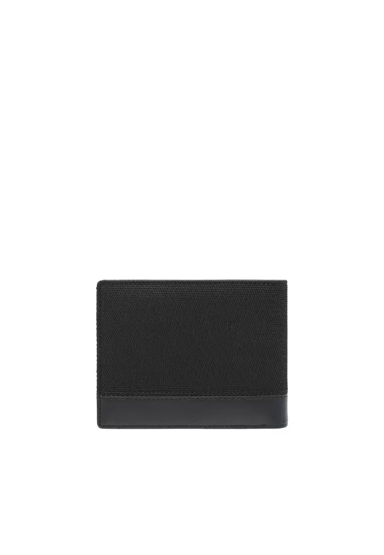 Valentino Rudy Italy Men's Fabric + Leather 8 Card Wallet 0468000-620