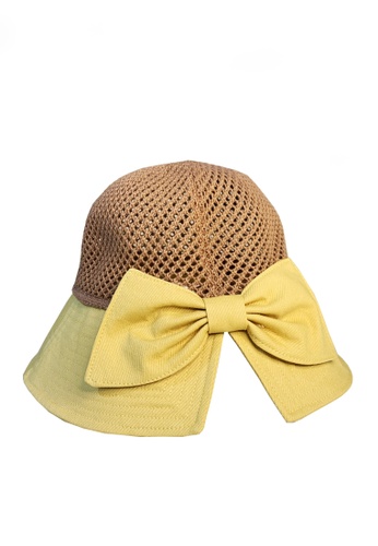 Twenty Eight Shoes yellow VANSA Linen Stitching Sunshade Bucket Hat  VAW-H0612 8CC6AAC2849285GS_1