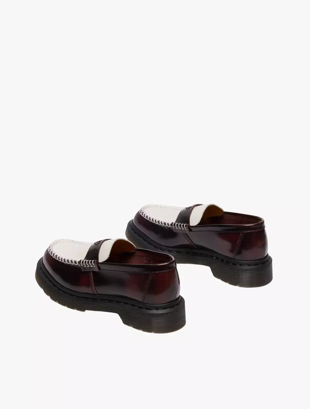 Dr. Martens Penton Heart Loafer Cherry Red White Arcadia Smooth