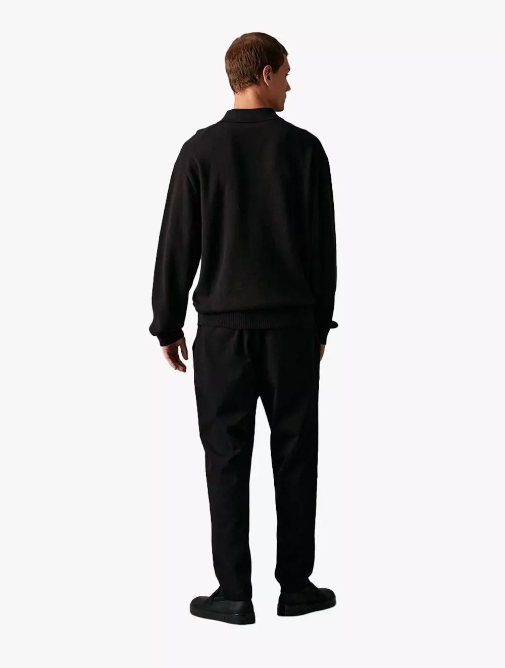 Calvin Klein Jeans - Rugby Knit Polo Sweater - Black - black