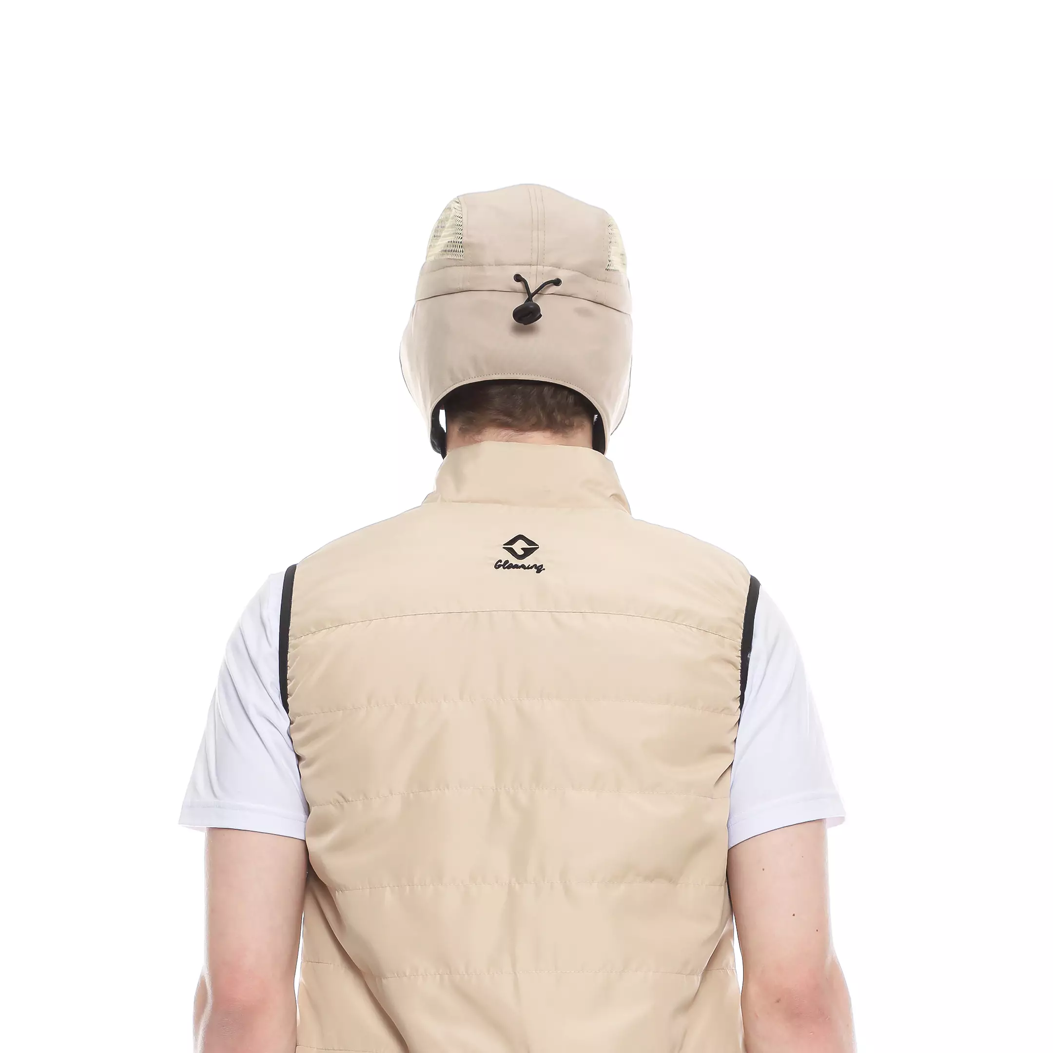 Panel Nylon 5 Panel Earflap Cream