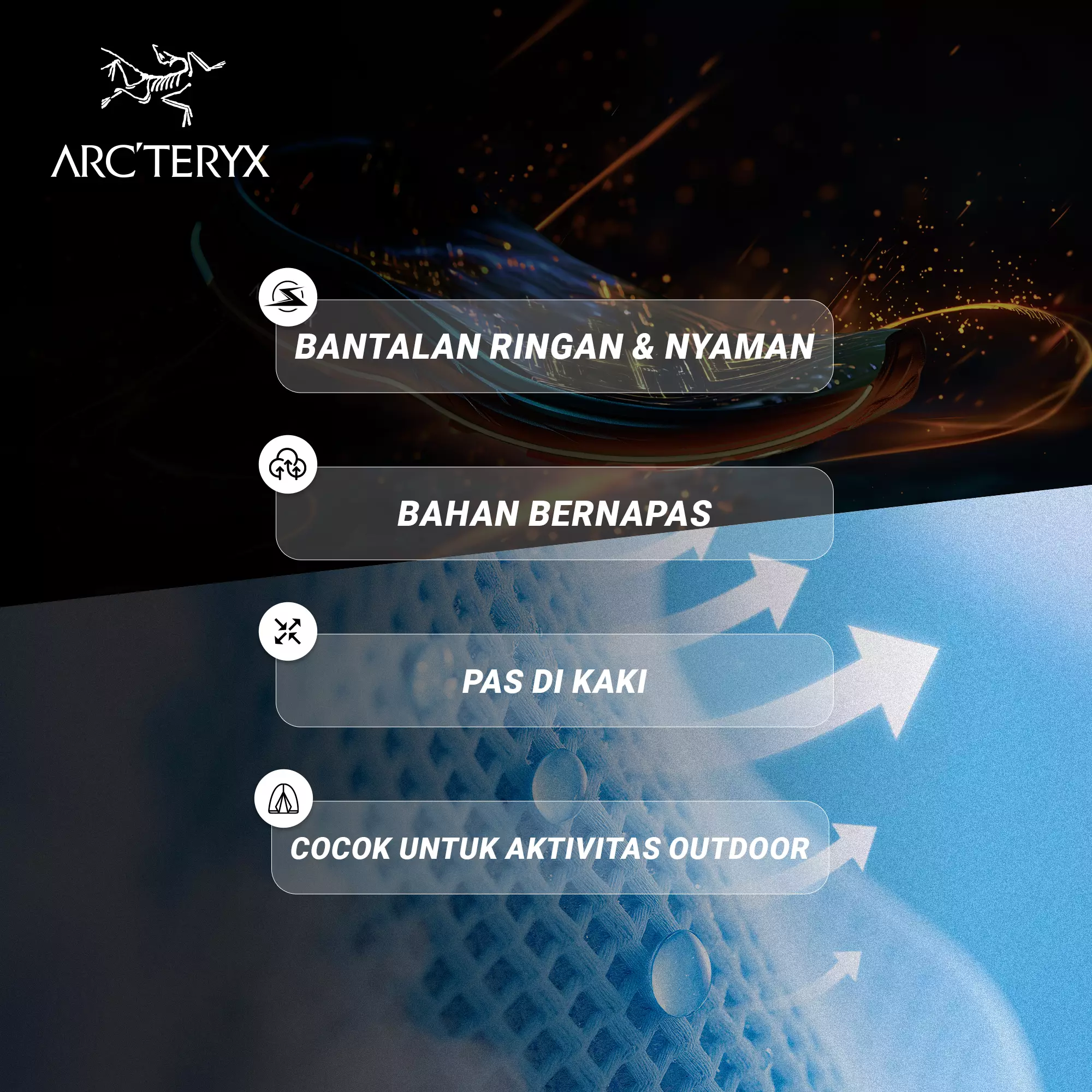 ARC'TERYX ALPS Trail Running Shoes – Sepatu Lari Wanita Trail Grip