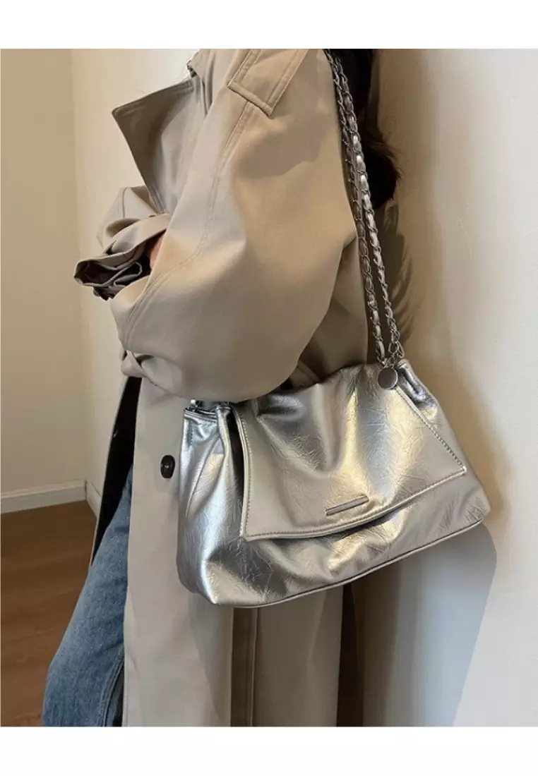 Roshel Silver Tas Bahu Shopper Bag