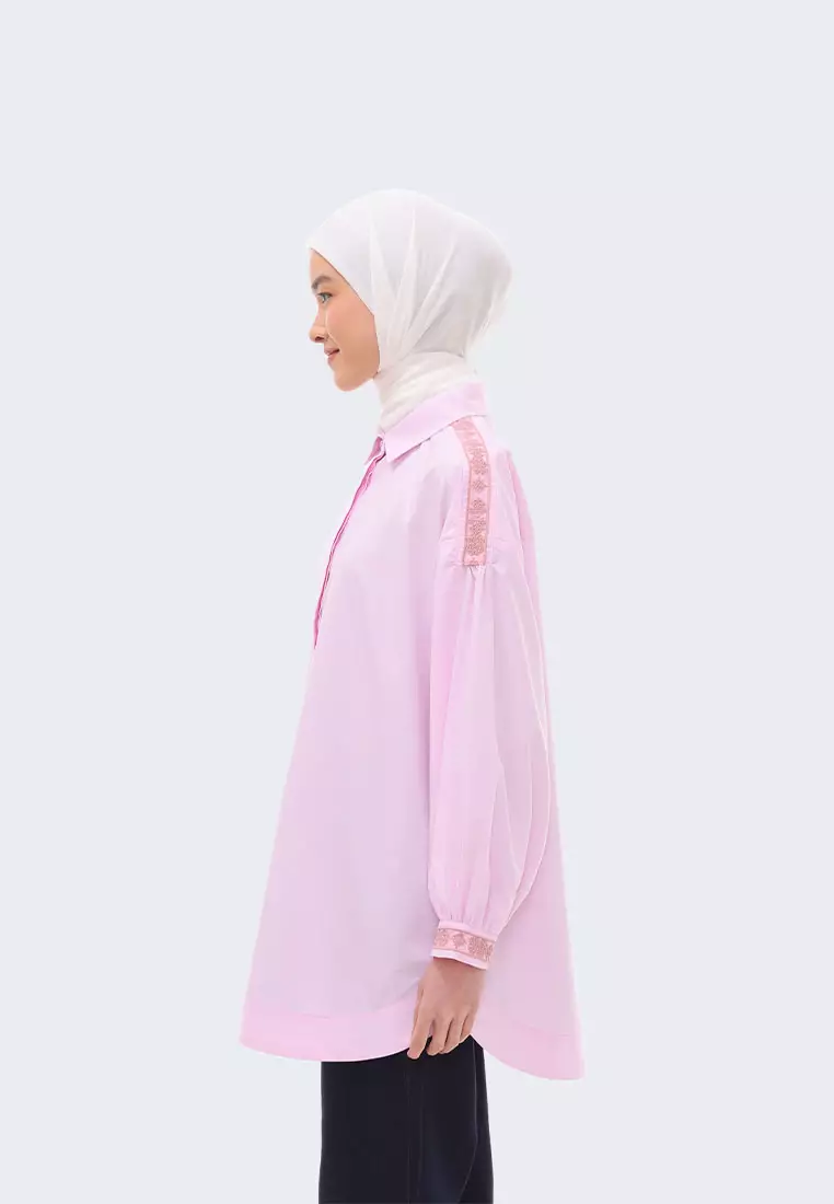 Ria Miranda Cloud Pink Hyde Top