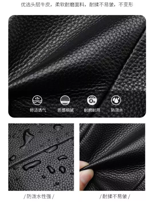 Bison Denim Tas Selempang Pria Messenger Bag Kulit Sapi Asli N2845 - BLACK