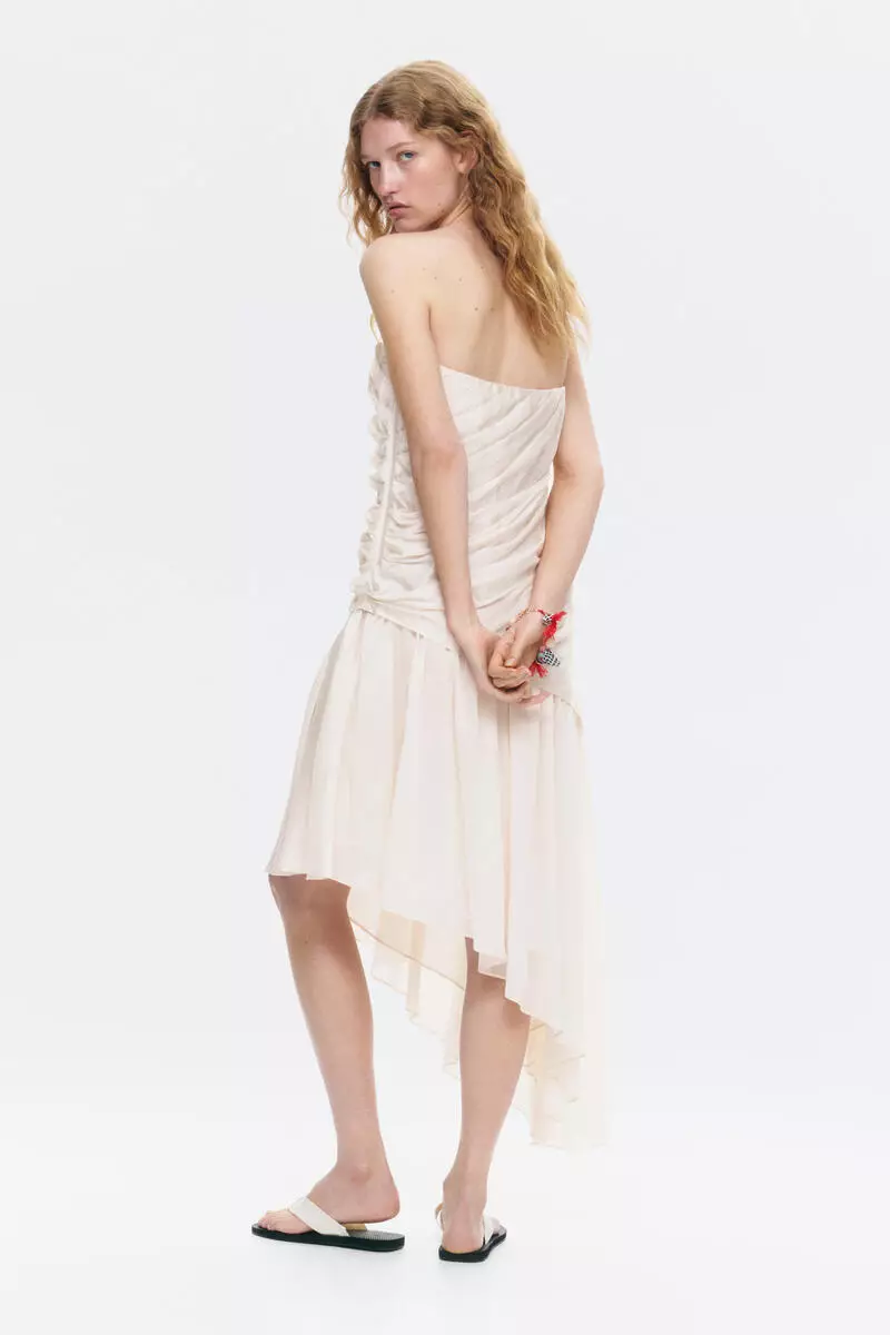 Draped bandeau dress