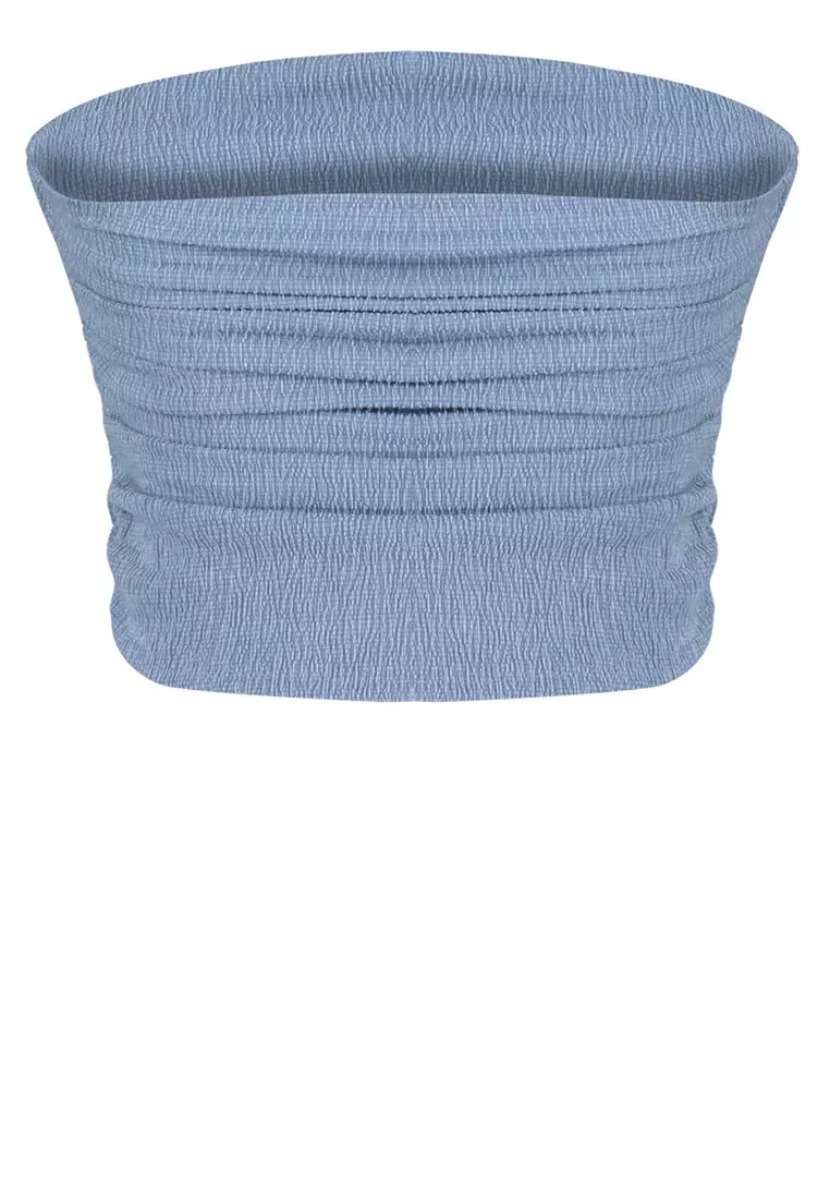 Strapless Gathered Top