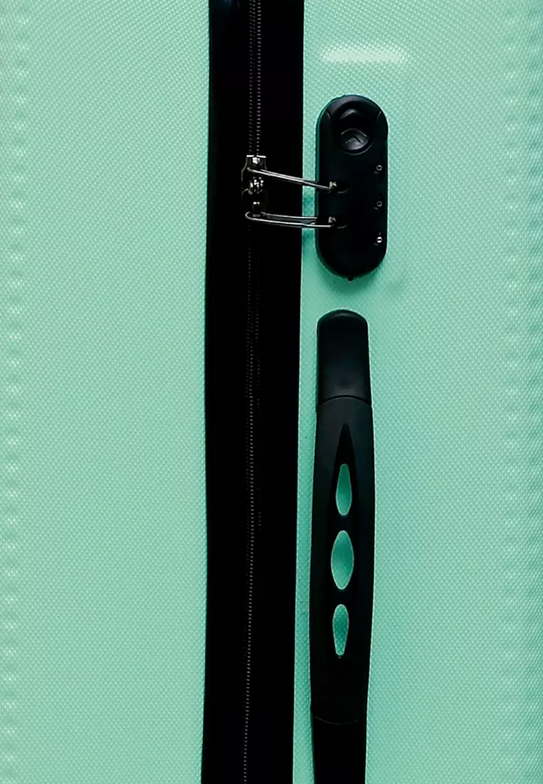 Isvara Tas Koper Hardcase One Set Unisex Large Compartment Suitcase Code Lock System Material ABS+PVC Coated ORIGINAL - Mint