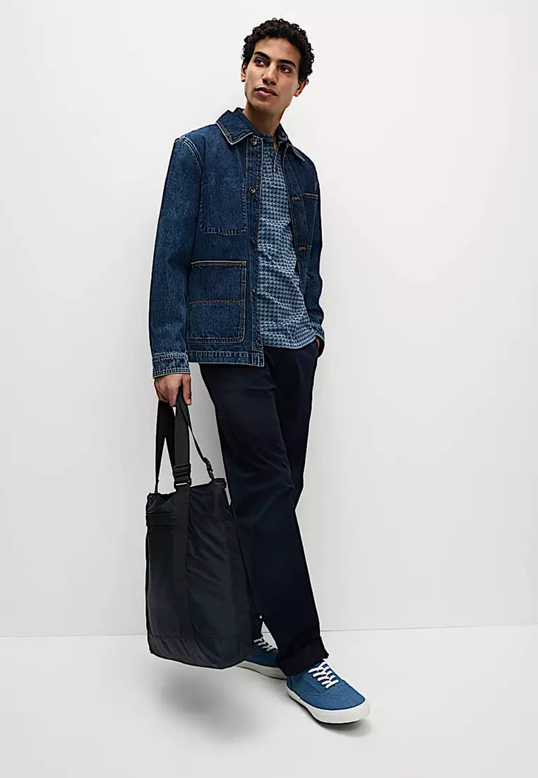 Pure Cotton Houndstooth Polo Shirt