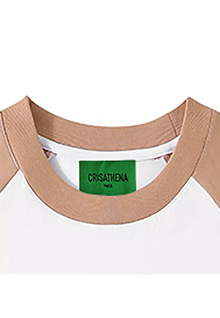 Crisathena Cherry T-Shirt in White/Camel