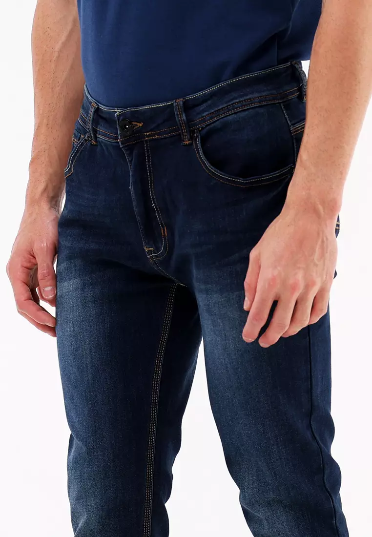 Denim Ankle Pants W/ Stretch