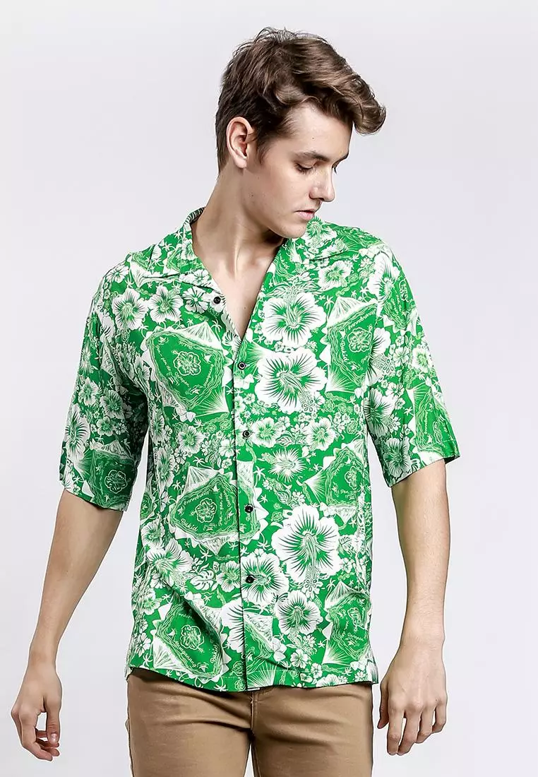 Shopee floral top polo