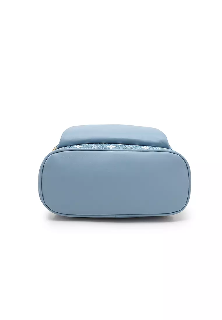 Women's Monogram Mini Backpack (Tas Ransel Wanita & Tas Punggung Wanita) - Biru