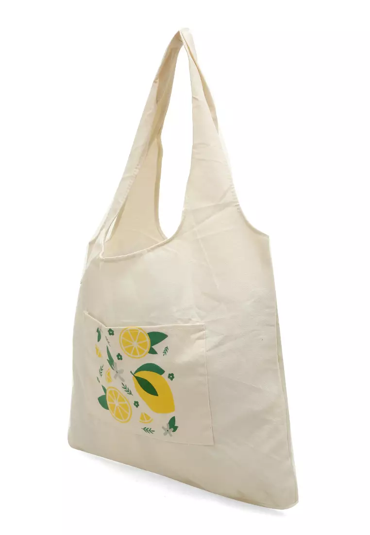 Jesika ToteBag Motif Grafik Made of High Quality Material - Lemon