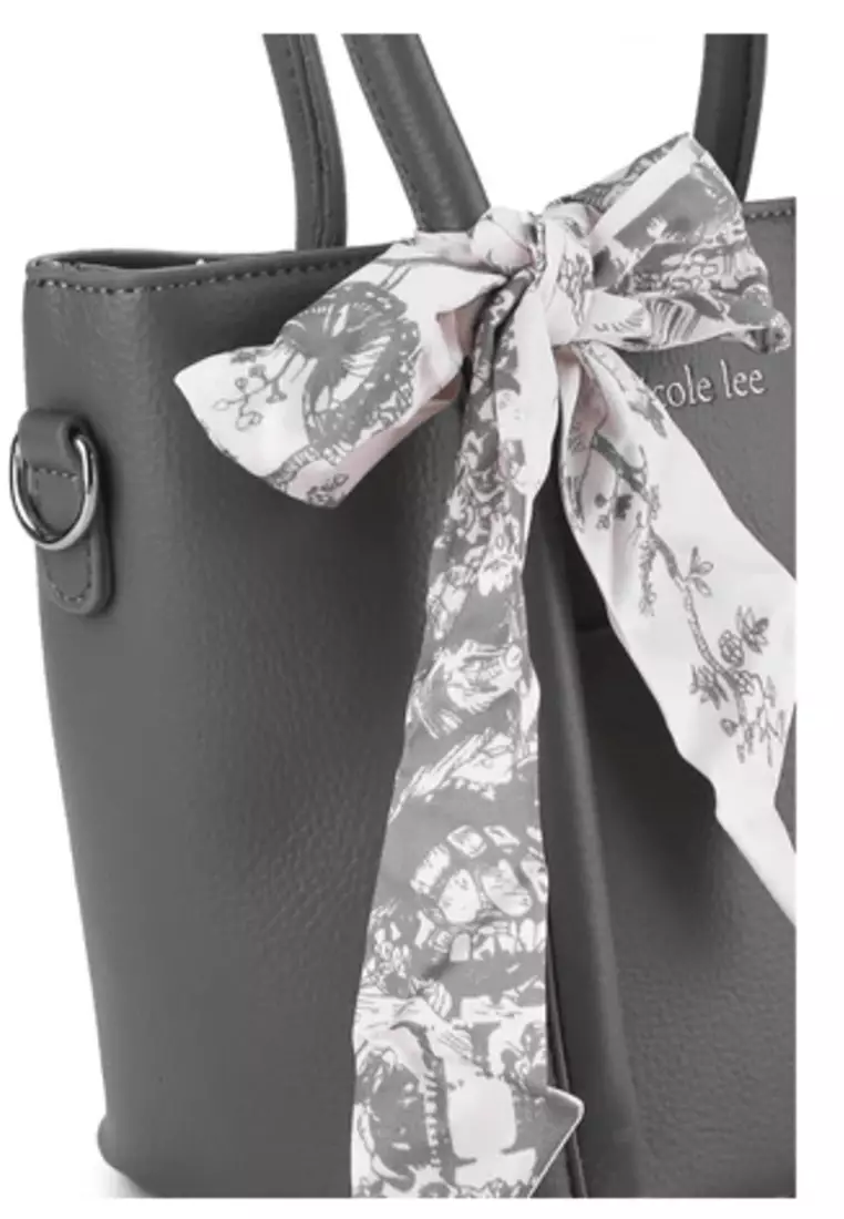 Nicole Lee Tas Wanita Selempang Bahu Tas Kerja Hand Bag Casual Branded Ori 3721506801BLA/GRN/GRY