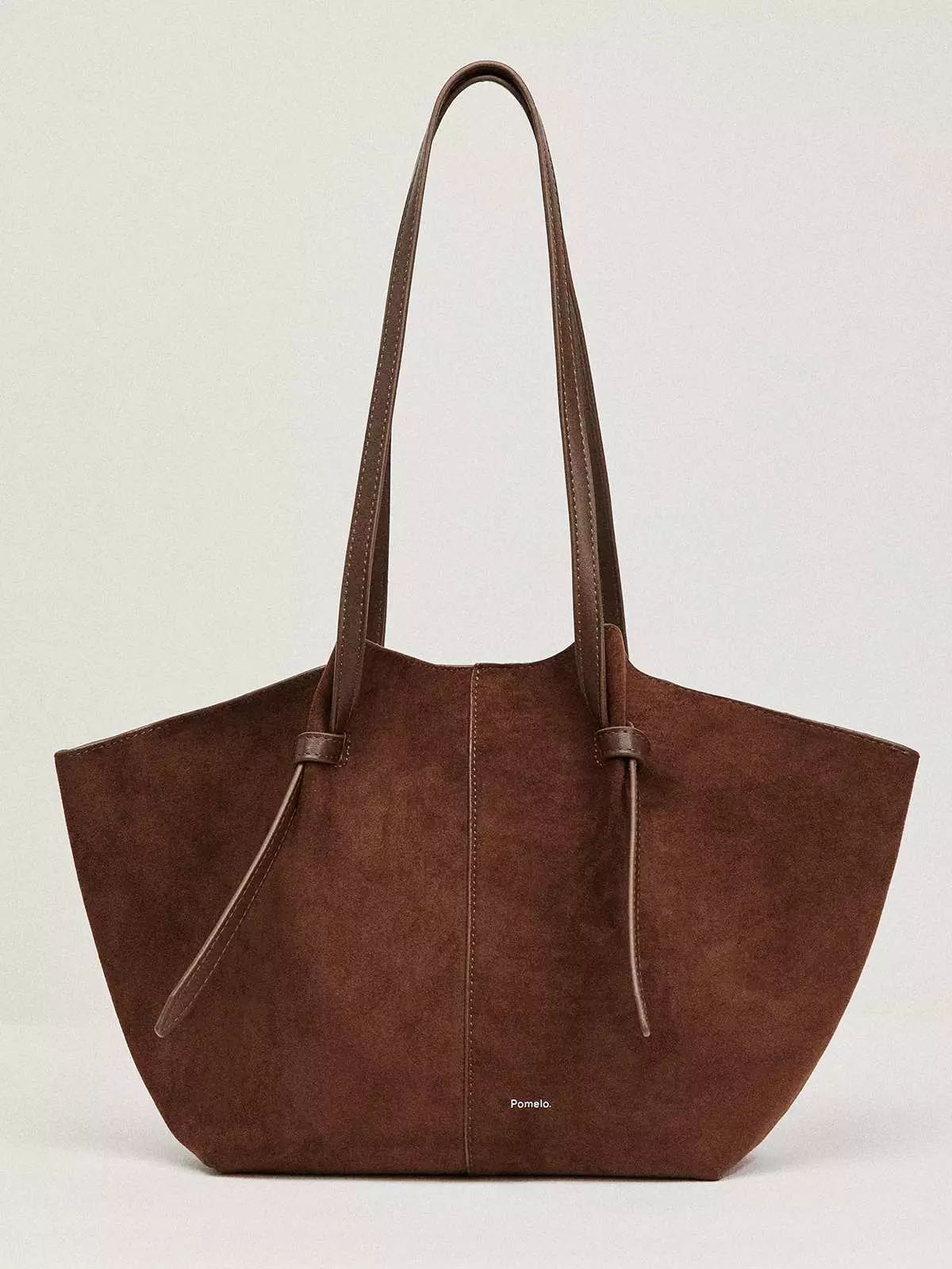 Pomelo - Tas Wanita - Vegan Suede Leather Bag - Dark Brown