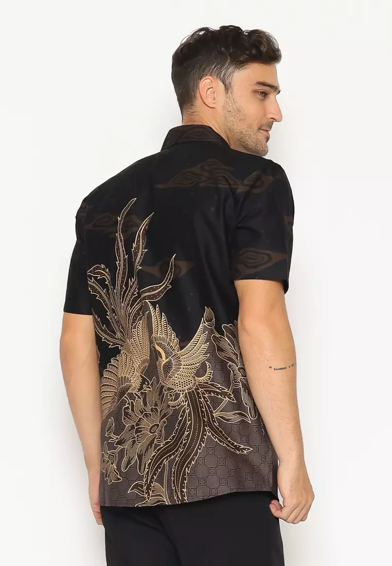 MY AKSA BATIK PRIA KEMEJA PENDEK JAVIER JULIA