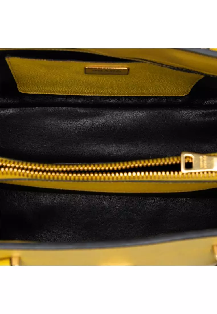 Pre-Loved Prada Studded Saffiano Cuir Promenade Satchel