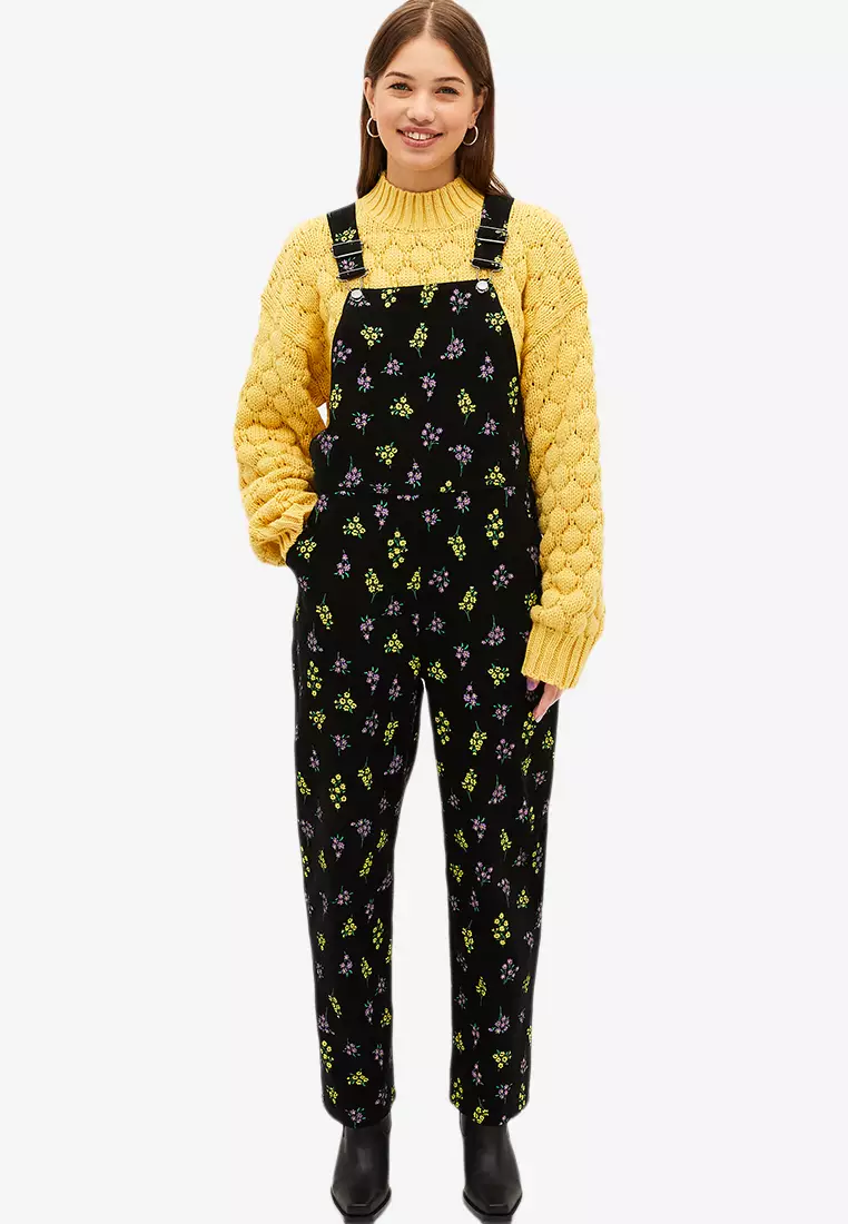 Monki store yellow dungarees