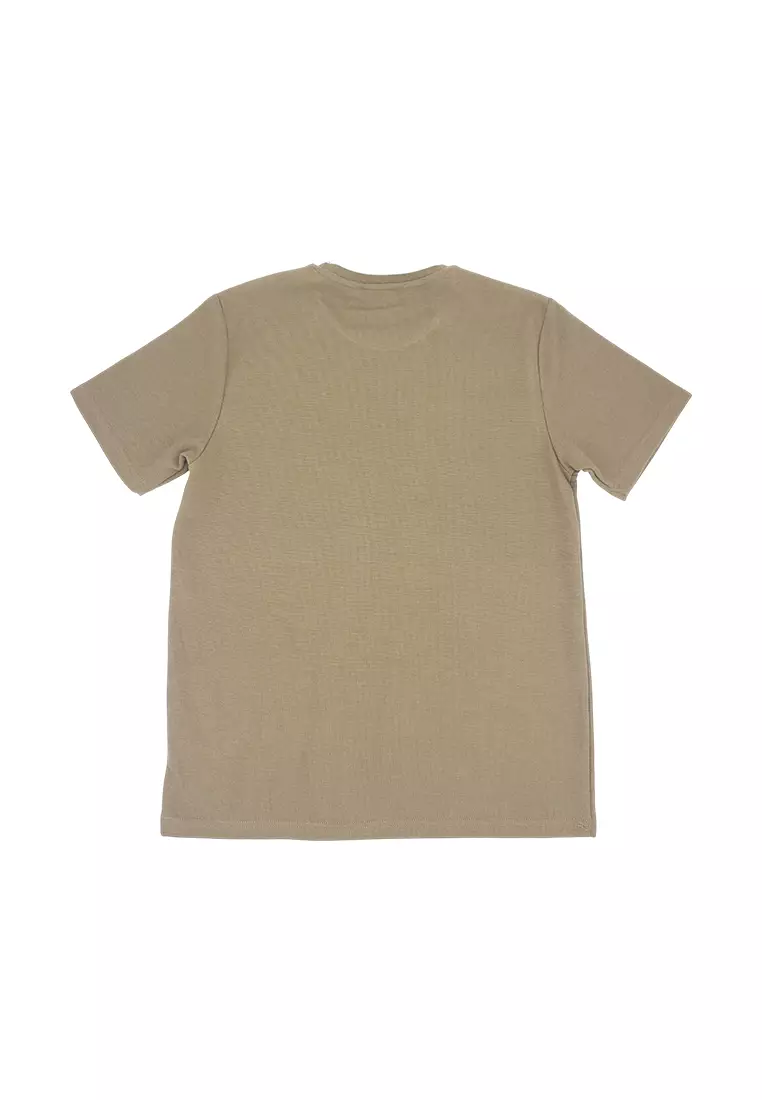 Men's Round Neck T-Shirt with Tipping