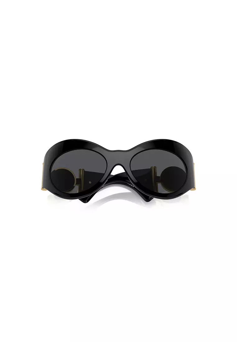 Women's Irregular Frame Black Nylon Sunglasses - VE4462