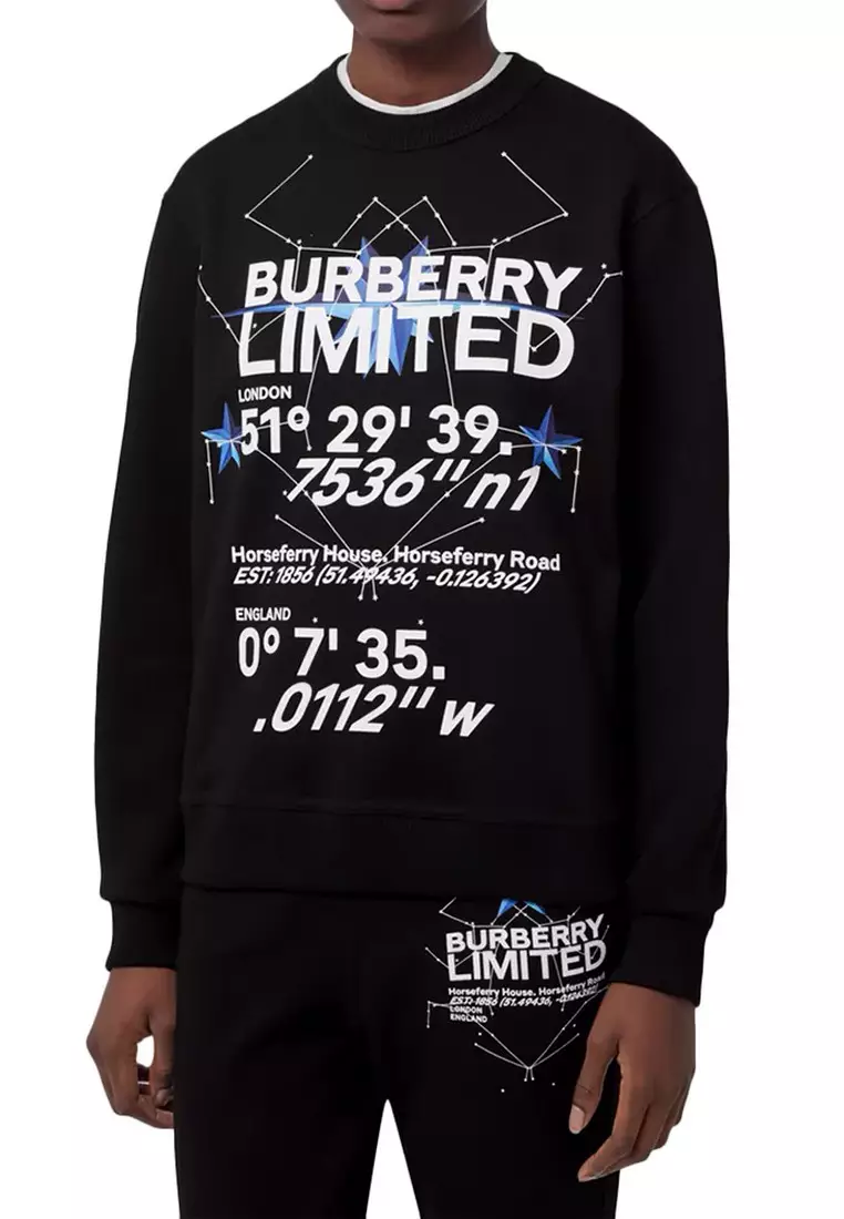 Constellations Print Cotton 衛衣(黑色)