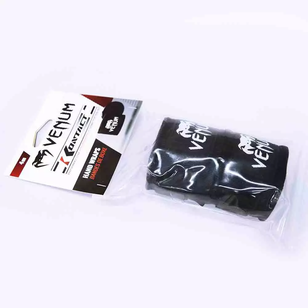 Venum Kontact Boxing Hand Wraps Black 4m