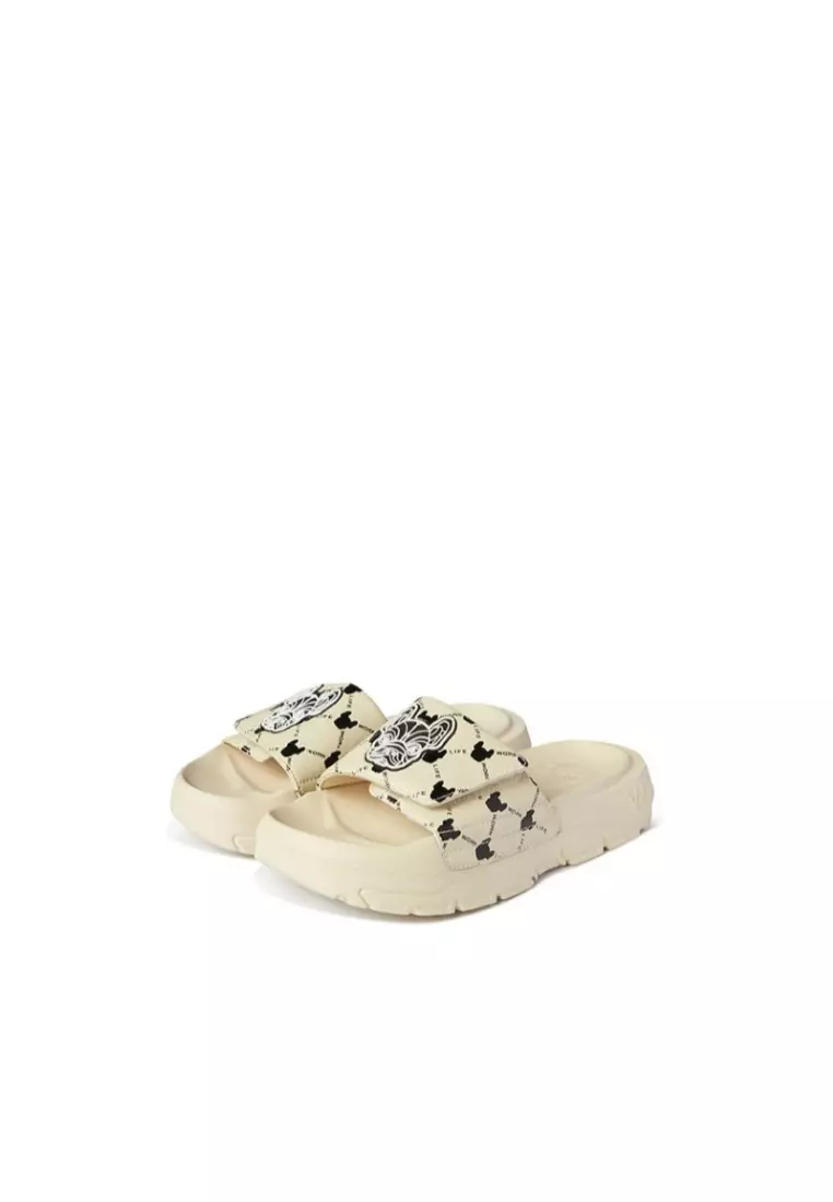 Space Run Monogram Slides - Pattern Beige