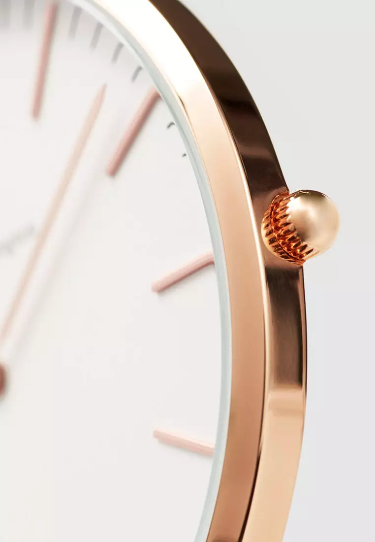 Classic Cambridge 40mm Watch White dial  Nato strap Rose gold jam tangan lelaki Watch for man DW