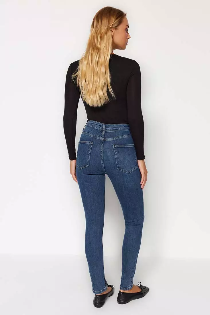 Buy Trendyol Slit High Waist Skinny Jeans 2024 Online ZALORA Singapore   Trendyol 8638 9417233 8 