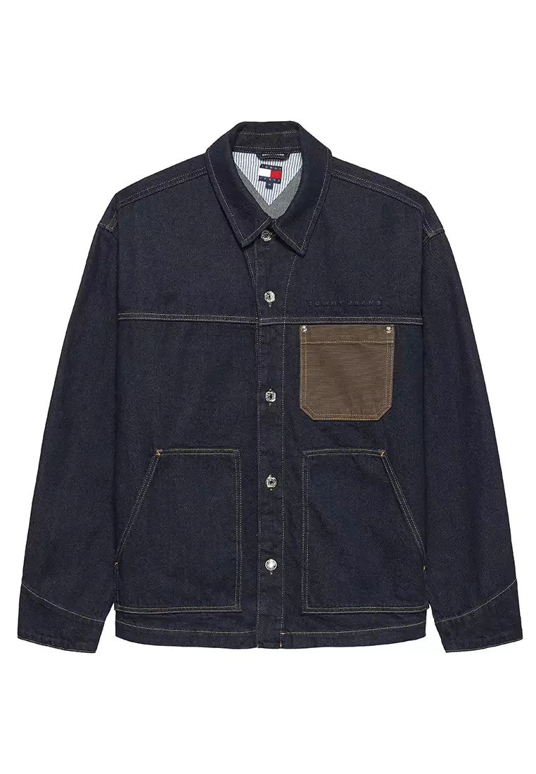 Relaxed Denim Chore Jacket - Tommy Jeans