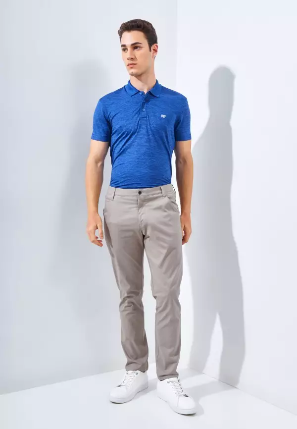 Jack Nicklaus Cougar Celana Panjang Pria Slim Fit Camel