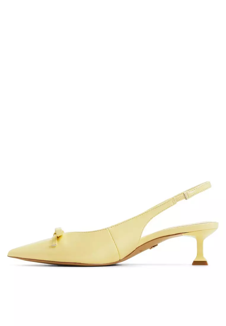 Luxuriant Slingback Kitten Heels