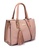 Unisa pink Faux Leather Colour Block Top Handle Bag 6B332ACC1CDEB0GS_2
