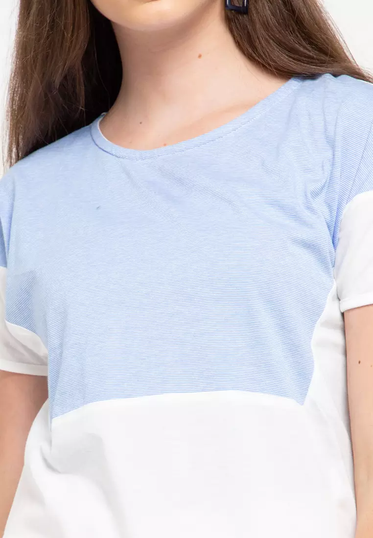 Blouse Atasan Kombinasi Tutone