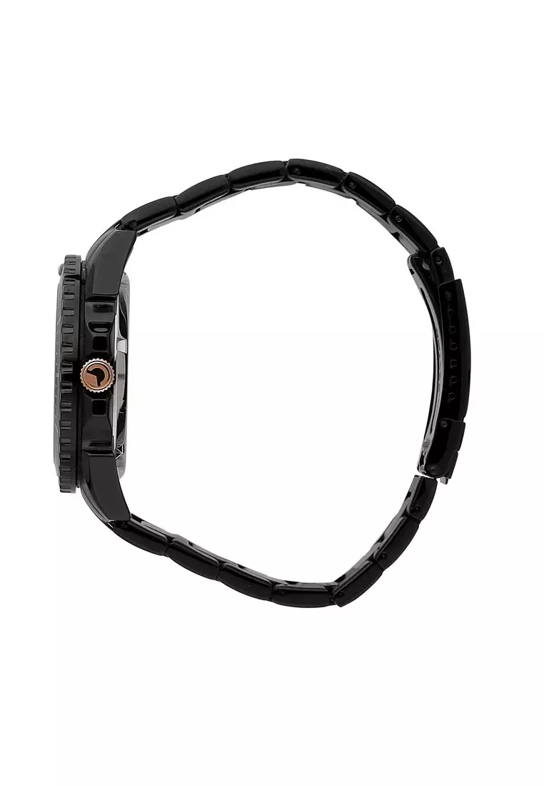 Matte black fossil watch women's sale