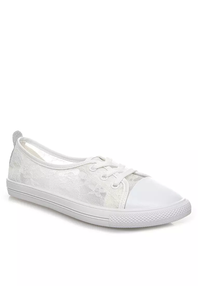 Comfortable Lace Stitched Leather Sneakers RX12968