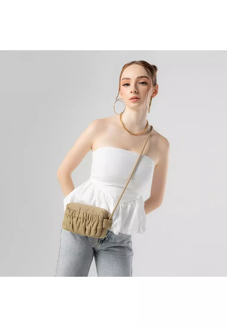 Poofah Crossbody Bag - Khaki