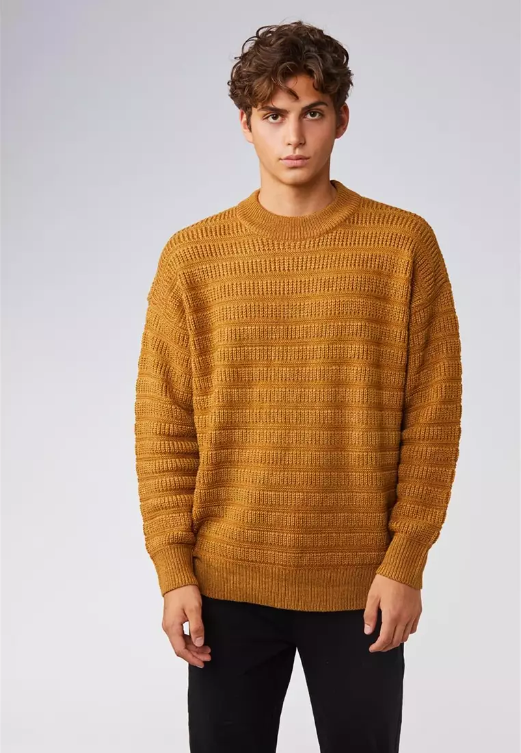 Yellow long discount sleeve sweater