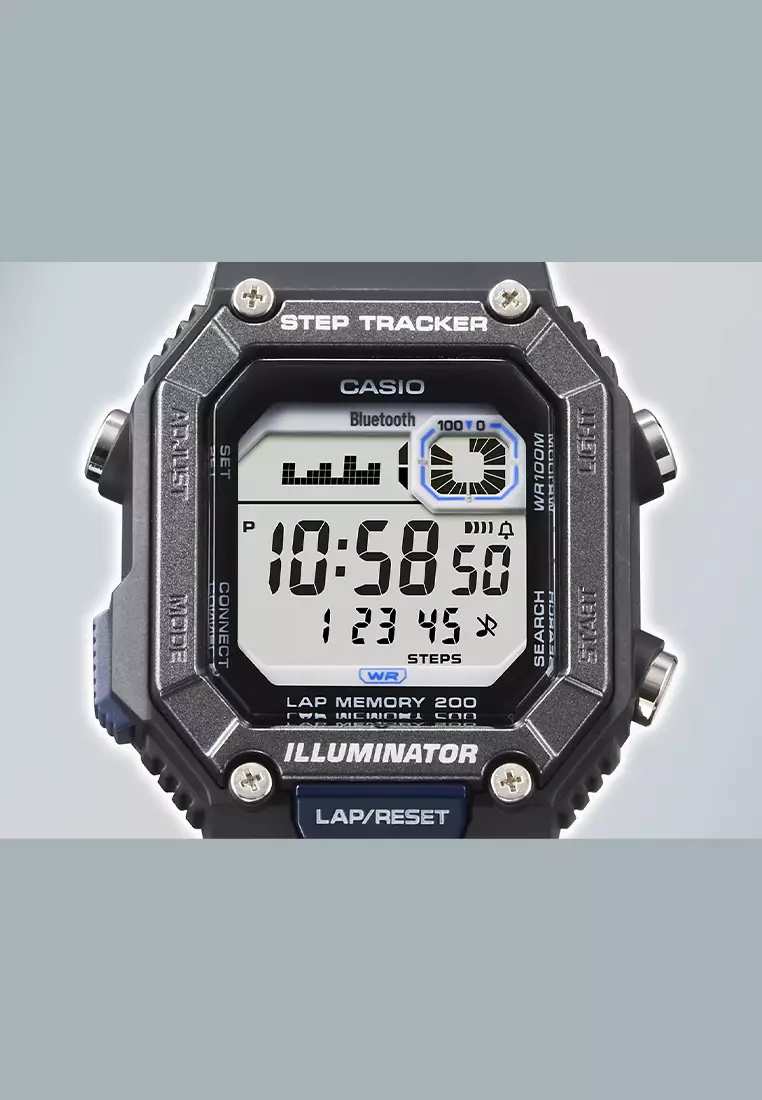 Casio Standard Series - Jam Tangan Digital Pria - Black Resin Band - WS-B1000-1AV
