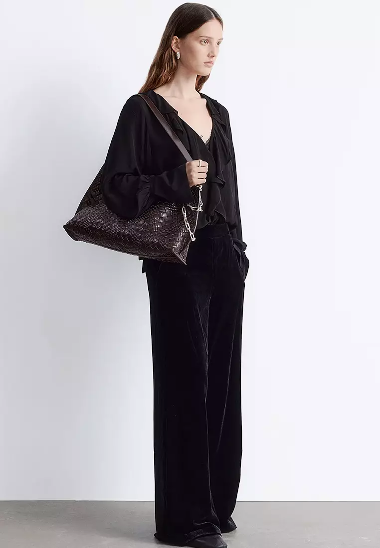 Ruffle V-Neck Blouse
