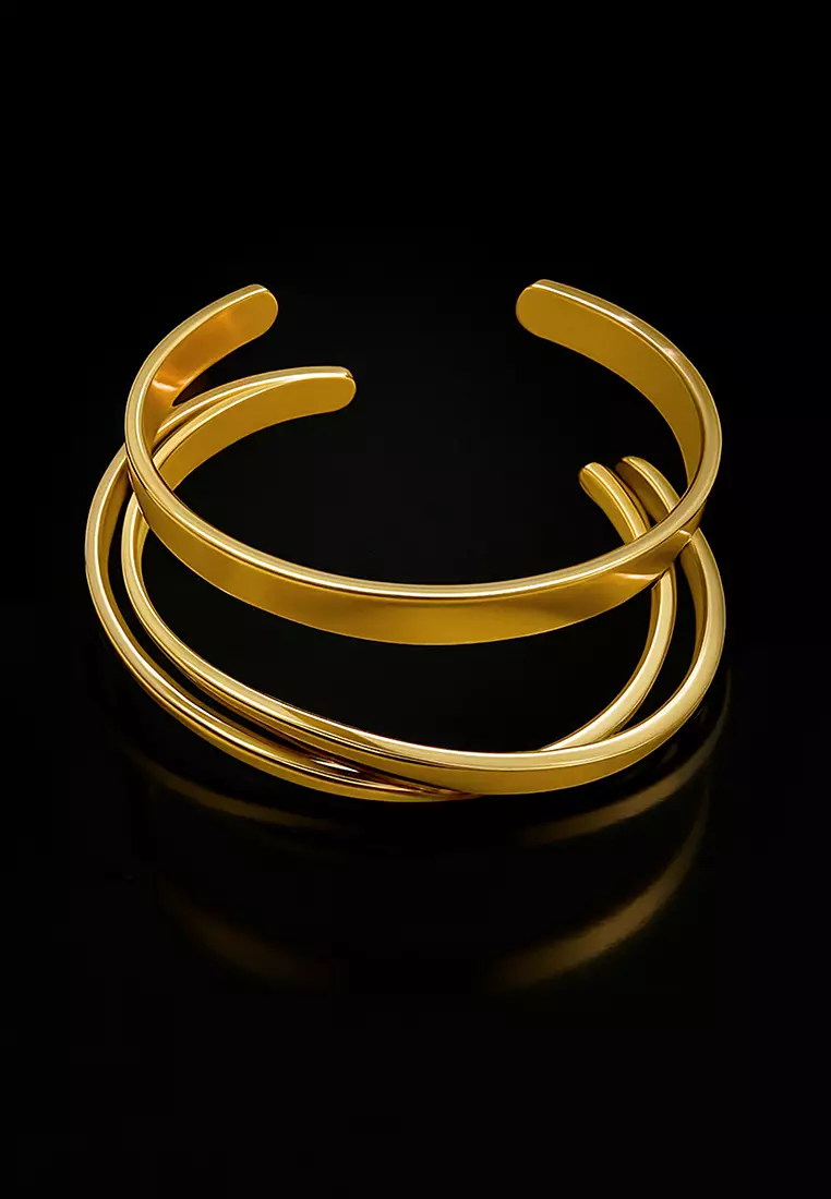Avenue Classic Cuff Bangle Gold
