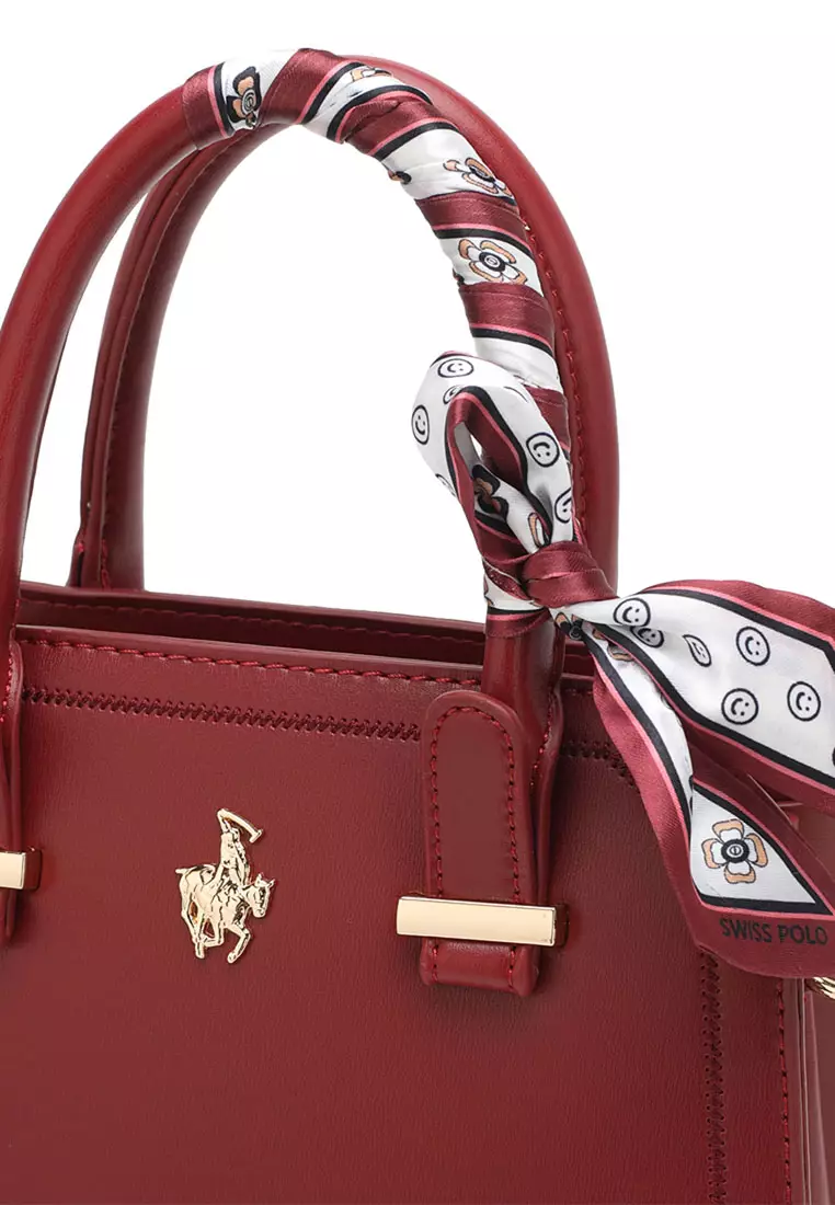 Women's Top Handle Bag / Sling Bag / Crossbody Bag - Red