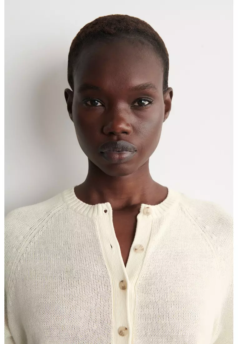 KNITTED LINEN CARDIGAN