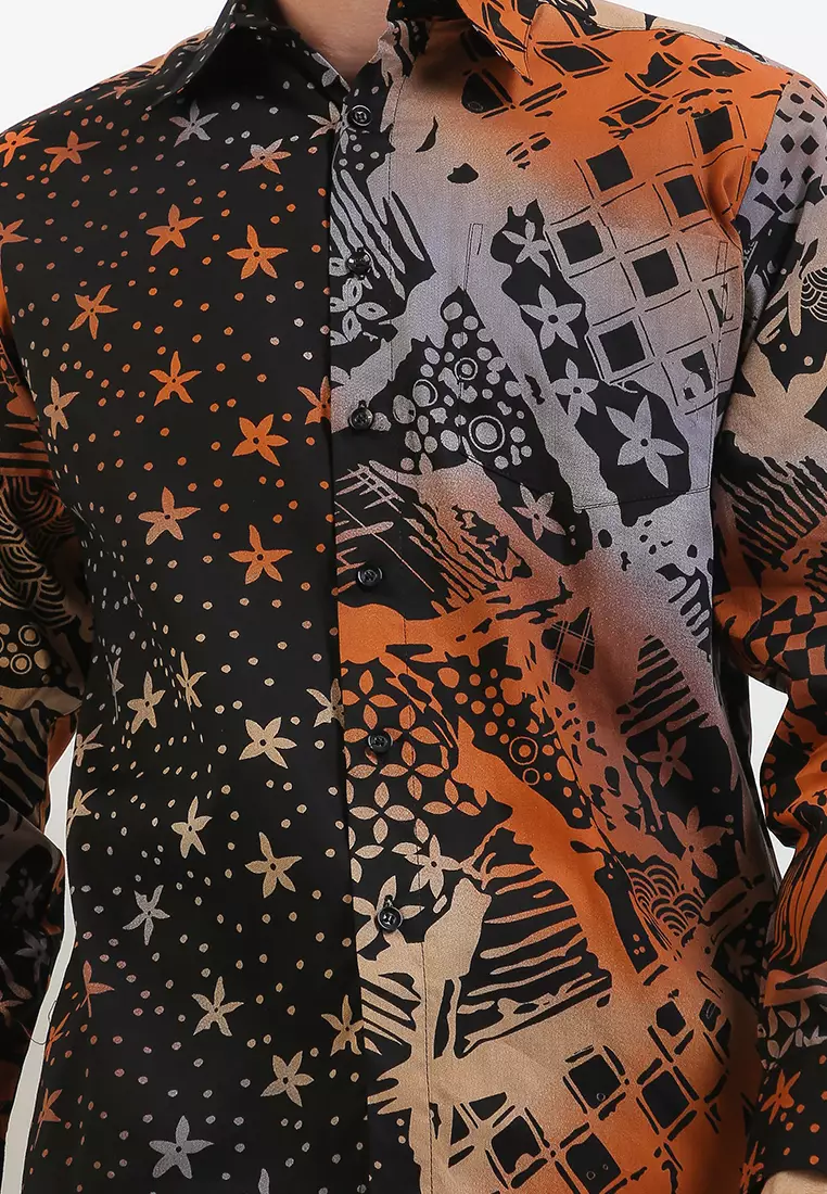 Kemeja Batik Slim Fit Pelangi Iteman