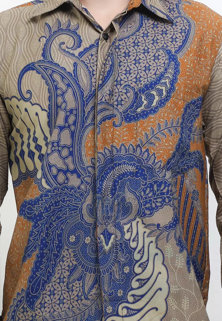 Widodari Kemeja Batik Exclusive Premium Pria Casual Modern Lengan Panjang
