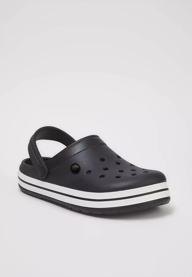 Black Closed Front Light Sole Men's Eva Sandals Slippers Takss25Te00056