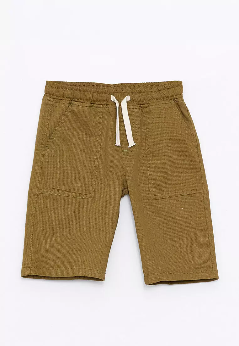 Boys elastic waist new arrivals khaki shorts