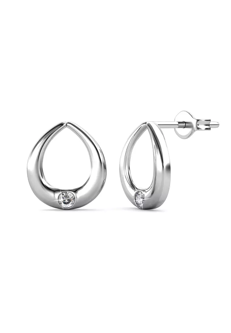 Unity Earring WG - Anting Crystal Swarovski By Her Jewellery