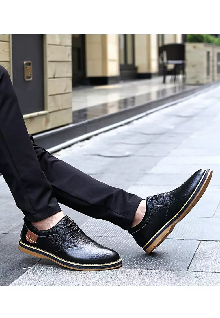 Grain Leather Derby Shoes YY6111